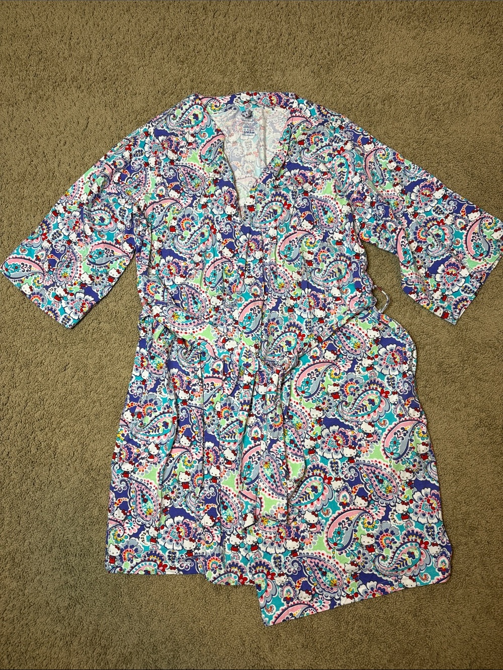 Vera Bradley x Hello Kitty | Paisley Knit Wrap Robe | S/M